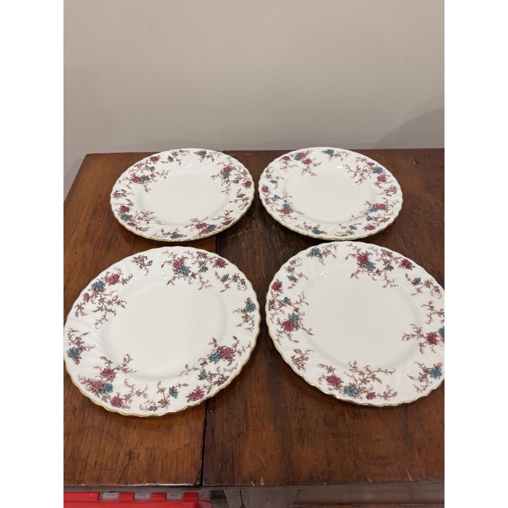 Minton China Ancestral Salad Plate 8" Vintage Made in England 4, Perfect Cond